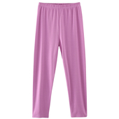 棉线厚长裤 散口直筒秋裤 敞口家居睡裤 中老年女士纯棉高腰宽松大码