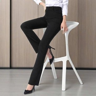 子藏蓝应聘工裤 职业西装 制服裤 女直筒工作西裤 邮政黑春夏薄上班 裤
