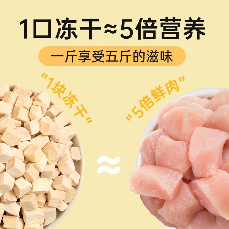 冻干猫零食250g冻干碎猫粮伴侣猫咪鸡胸肉冻干主食成猫幼猫全价
