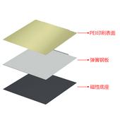 热床复合磁性贴 3d打印机配件 PEI磁钢贴膜 弹簧钢板平台贴面板