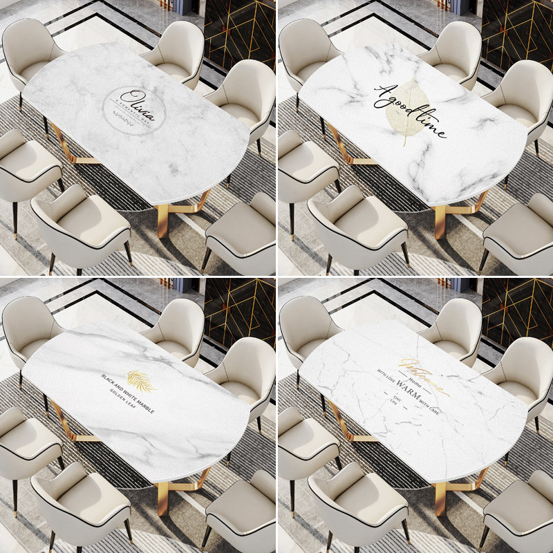 长椭圆形餐桌垫双层皮革桌垫 家用可折叠圆桌桌布PVC防水防油免洗,居家布艺,桌布,淘宝优惠券,粉丝福利购,淘宝优惠卷