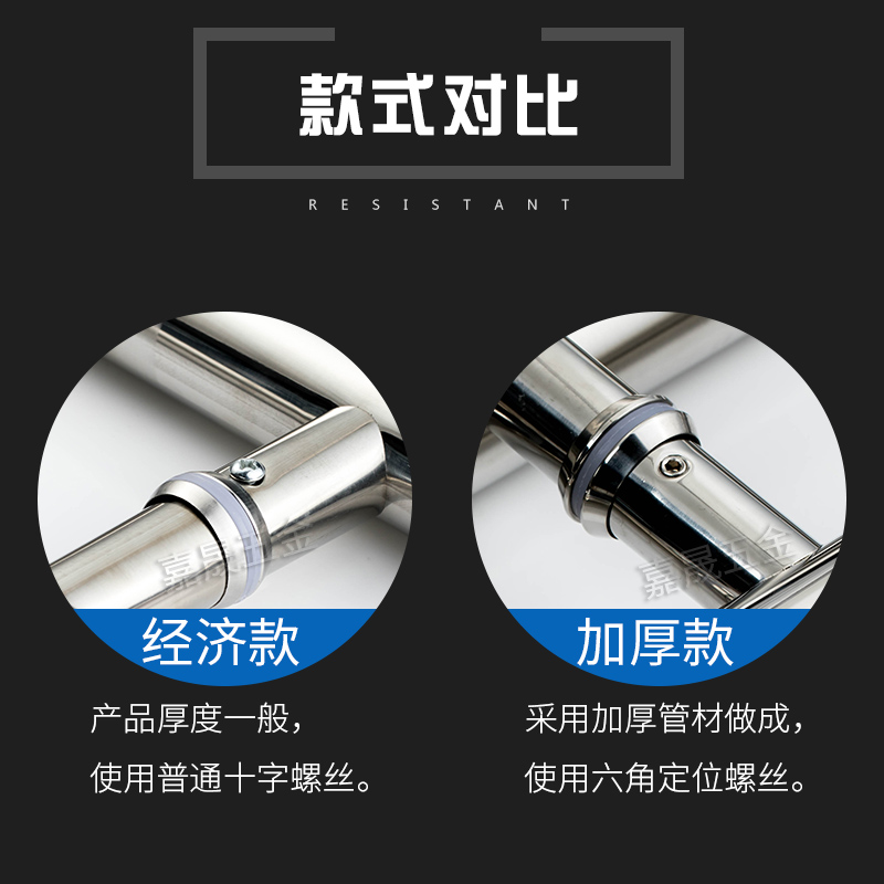 不锈钢加厚门把手有框无框玻璃门拉手定制木门铝合金地弹簧门扶手