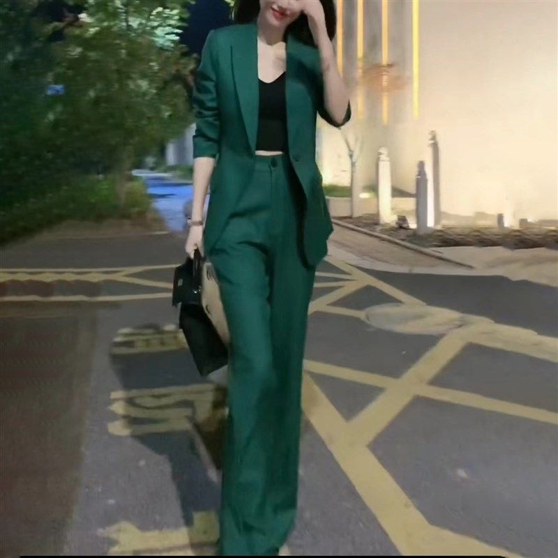高级感职业套装女春秋2023新款西装外套阔腿裤时尚气质名媛两件套