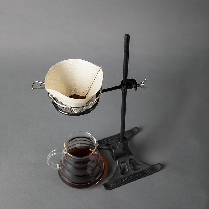 工业风铸铁金属实验室花架烧瓶型花器玻璃花瓶摆件装饰手冲咖啡架