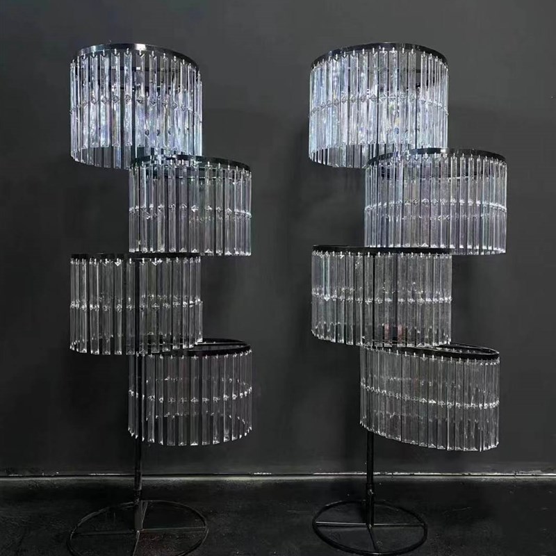 韩式亚克力水晶珠帘昭华路引婚礼堂宴会厅欧铁艺韶华摆件婚庆道具