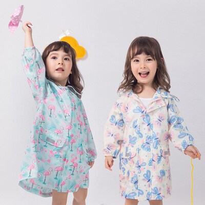 韩国has 可爱时尚儿童轻薄雨衣男女宝宝幼儿小学生防风衣薄款雨披