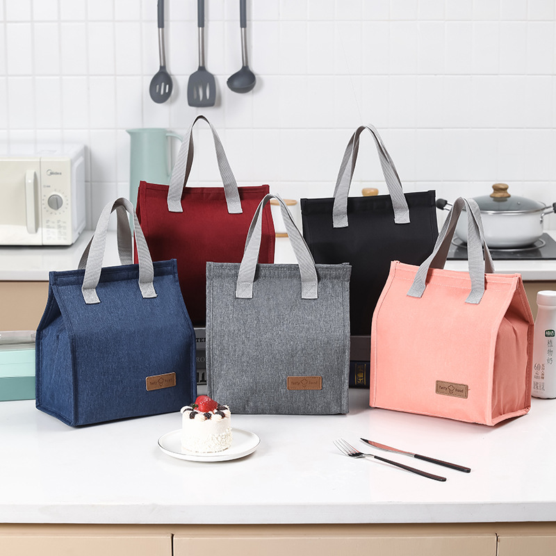 新款便当保温包手提牛津布便当包学生午餐包便携野餐饭盒袋