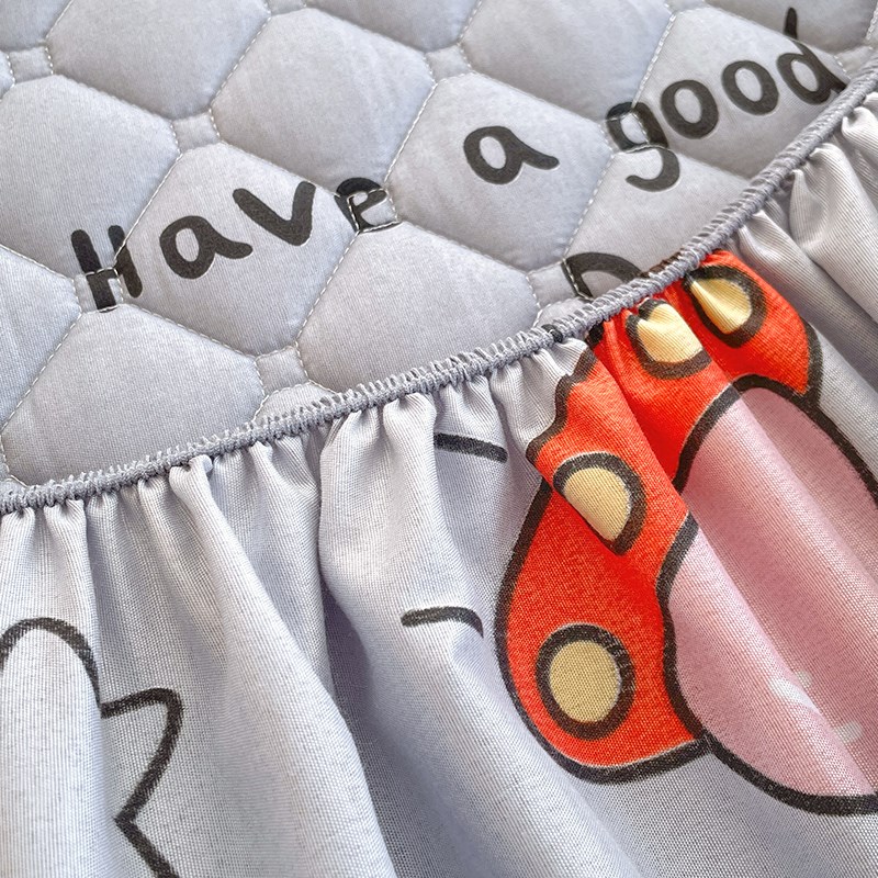 床笠单件2024新款大豆纤维加厚夹棉卡通床垫保护套防滑床罩四季