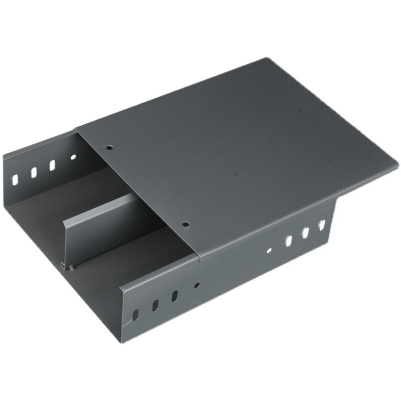 槽式桥架防火喷塑电缆热浸锌镀锌金属桥架线槽强弱电梯式300x100