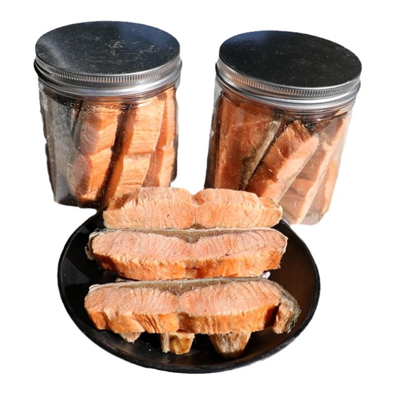 狗零食冻干桶三文鱼块原切宠物美毛生骨肉饼大中小型犬幼猫咪通用