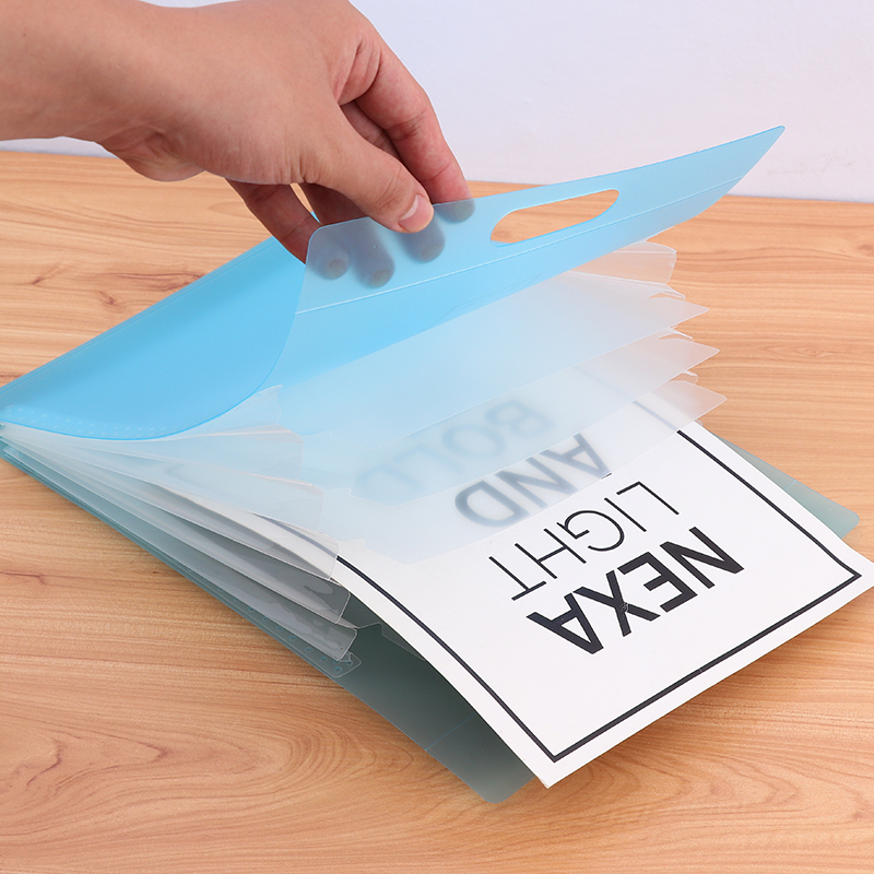 竖式6格磨砂风琴包文件夹A4插页学生试卷袋资料册整理收纳文件袋