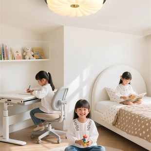 中世纪风格 高端主卧室房间灯Led实木灯 法国复古2025新款