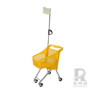 塑料超市儿童购物商场小市孩带全塑旗杆推MT-SKT车超儿车童塑料车