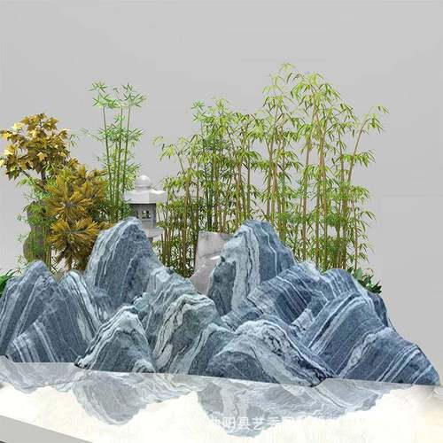 天然浪石切片景观雪石山装点风景石小型室内假雪浪石点113缀切石