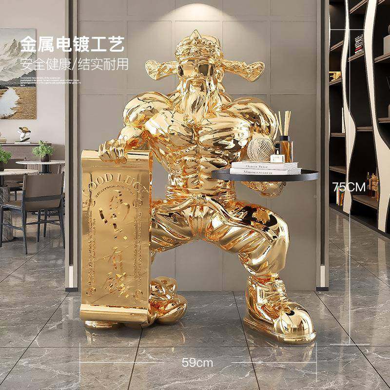 肌肉财迁神爷大型落地收纳摆件店铺收银装zls20230房饰品健身开业,家居饰品,落地摆件,淘宝优惠券,粉丝福利购,淘宝优惠卷