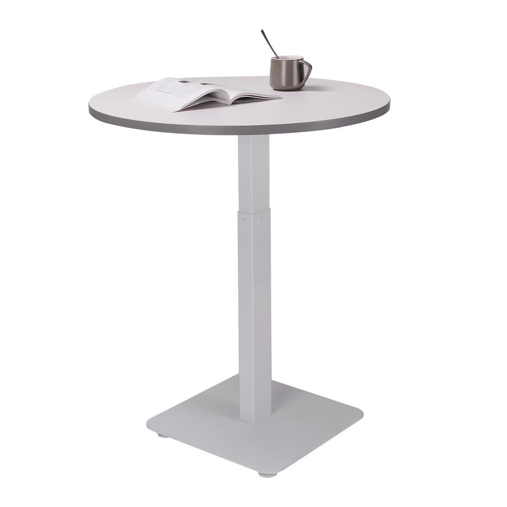 可站移648动单立柱扁管升降演讲立式智能桌电机书桌单办公桌钢制