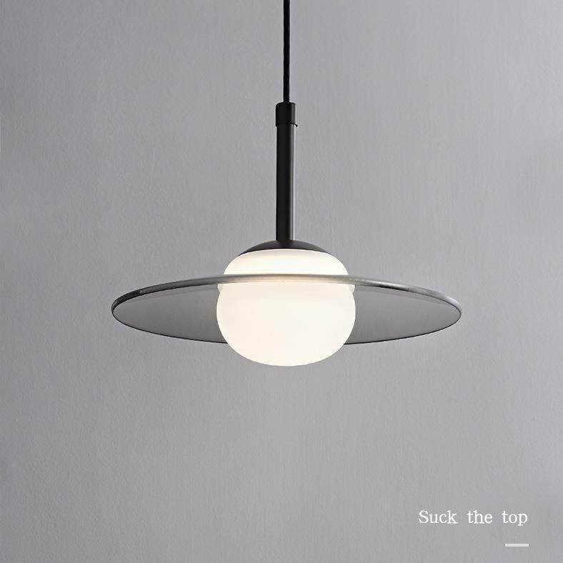 意式现代约126餐厅吧台飞碟小灯北欧餐桌饭厅灯卧室床简吊头玻璃,家装灯饰光源,智能吊灯,淘宝优惠券,粉丝福利购,淘宝优惠卷