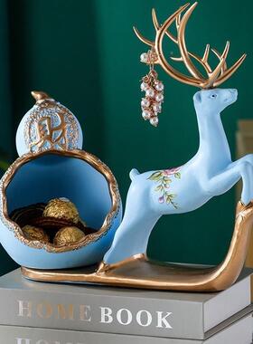 创麋放钥匙收关纳摆件置意物架现代轻鹿奢玄鞋柜入户YY671570进门