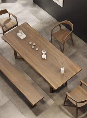 实木原茶组台茶桌大椅合茶室客木厅家SXW用现代功夫板办公泡茶