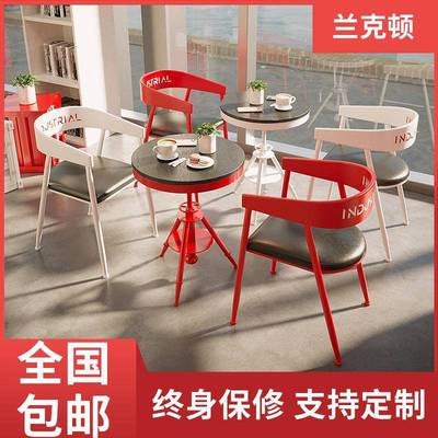 业户FHY外工风清吧俱乐部桌椅组奶茶餐厅饭合店商店用烧烤餐桌夜