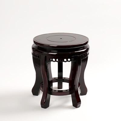 花盆底瓷座架子陶鱼摆件像花缸瓶酒坛奇石头古玩木质佛底托F7757M