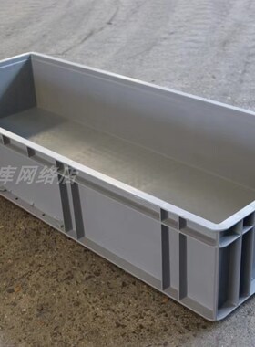 灰色物流b箱子周转箱养鱼养龟盒大号塑料胶箱胶框中转41016