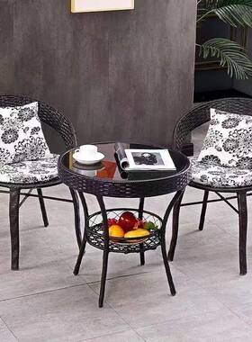 阳台藤编人椅子闲单扶院手靠背椅家用休老人庭室外手工86790编织