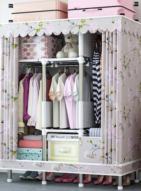 链全封简易闭布衣30066柜钢管粗加加拉固全钢架加厚牛津布密封家