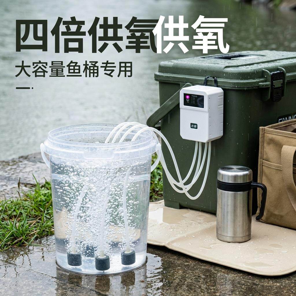 增氧泵家用全自动静音充电交直流两用增氧泵可携式氧气泵迷你型养