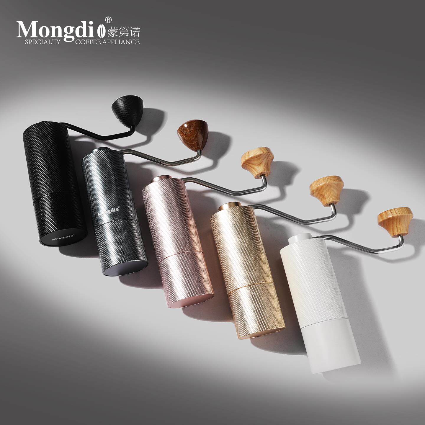 Mongdio手摇磨豆机家用意式手磨咖啡机七星钢芯咖啡豆研磨机小型