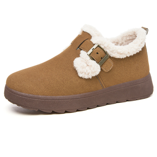 加绒加厚保暖棉鞋 锦世源新款 冬季 女鞋 舒适防滑软底厚底棉靴 勃肯鞋