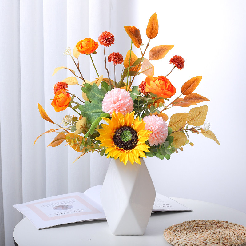 新款高档仿真花假花摆设家居插花装饰客厅餐桌花摆花干花花束摆件