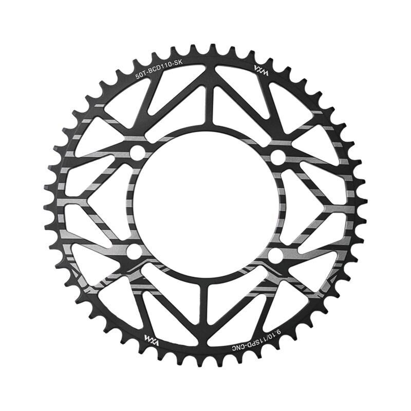 VXM公路车四爪110BCD-36T38T42T50T58T正负齿4孔盘片改装单速牙盘