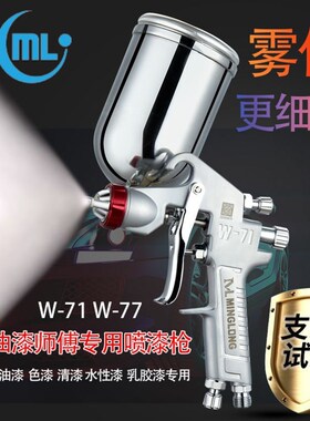 明龙W-71/77上下壶油漆喷壶喷枪家具汽车喷漆枪高雾化涂料乳胶漆