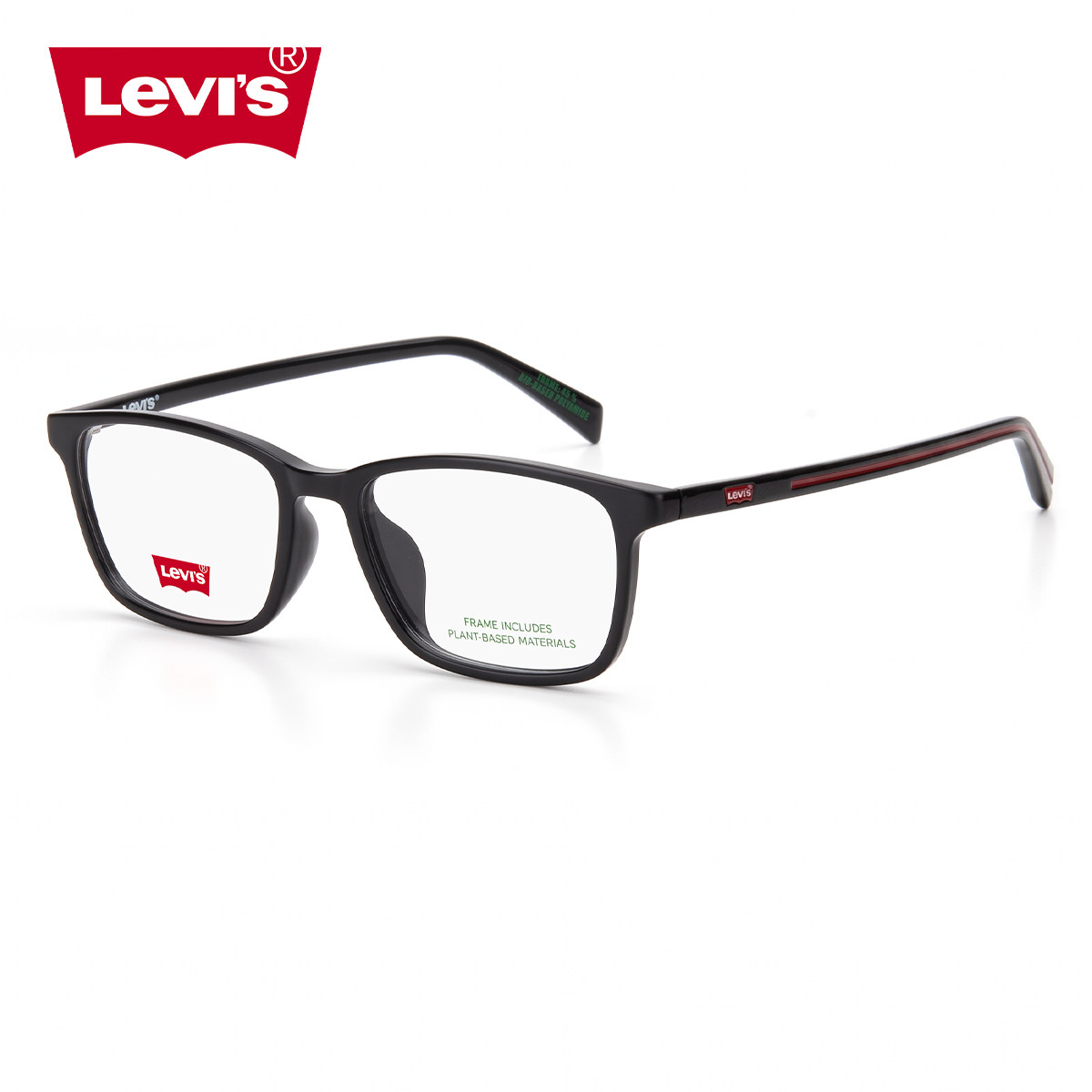 李维斯超轻板材方形眼镜框男女