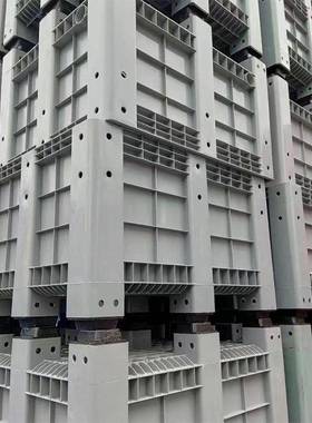 加厚灰色九脚胶川ECN字塑卡板箱现货物流运输叉重车塑料箱型运输