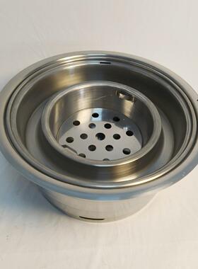 韩式大号烧不烤炉用圆形无炉烟锈钢碳火上MVX排烟烤肉木炭自助商