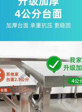 不锈钢折叠桌家用市餐吃饭桌桌IYC便携外摆摊商用夜烧户烤长方形