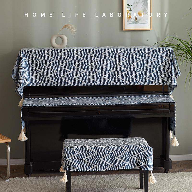 轻奢高无品牌/档现代简约电钢琴尘罩布半凳防子盖布三件全套家用