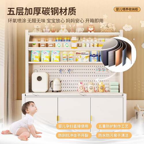 婴儿喂容养品台收纳柜F99TMMT6宝宝用物置架落地多层多功能大量整