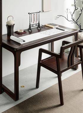 中式家全竹书NQG新法桌厅简约写字台书房书桌仿古学习画客桌用办