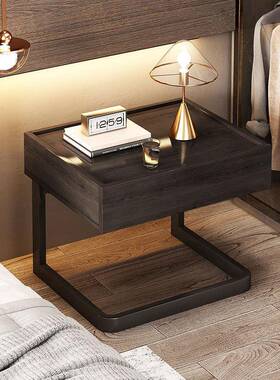 简NSA轻奢悬挂床头柜极简约现代床边柜小户型卧室用悬家浮储物柜