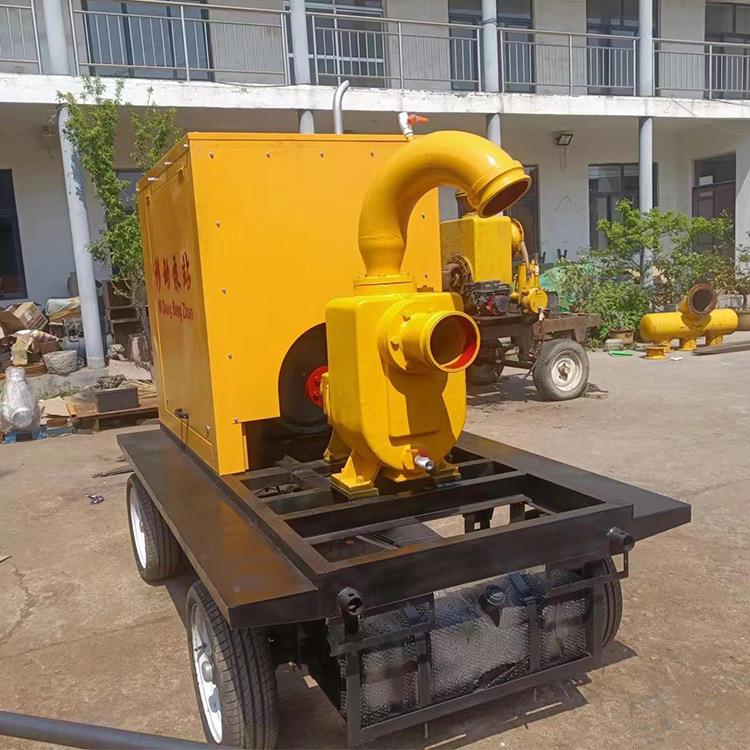 聚柴油抽机轮仁EIS胎平台式水吸泵移动式水抽水车机器设备