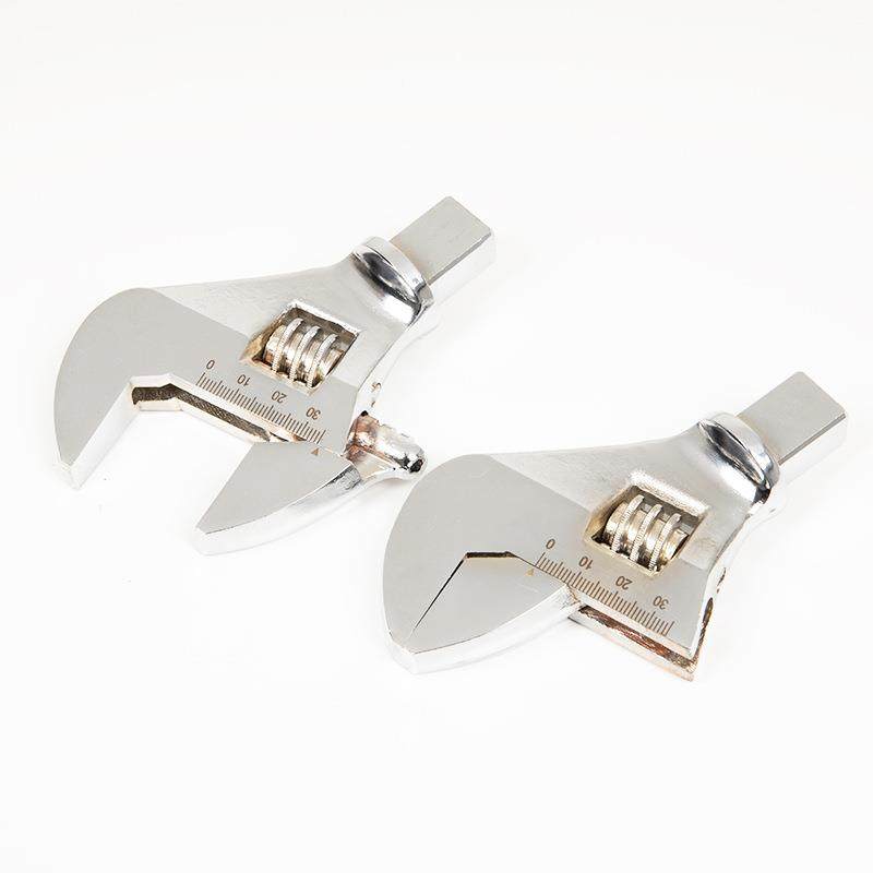 工业级活动扳手大超开节口方形口接头交换头可调镀铬单头扳DXX手