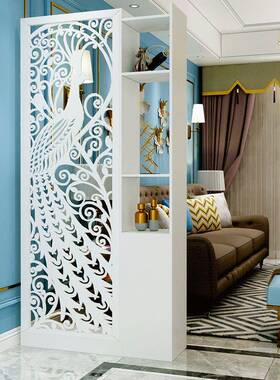入户进门屏风隔断柜玄关柜厅简50362客约现小镂户型空餐代厅装饰置物架