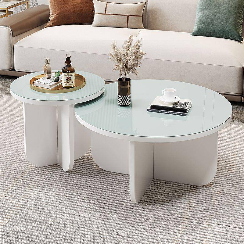 玻璃茶几客厅家茶简约圆用形钢小桌子化玻璃现代小户型出租94612屋几桌