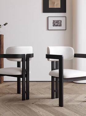 古风餐高桌椅子法式复实木餐椅诧寂HKO风家用设中计古师颜值靠背
