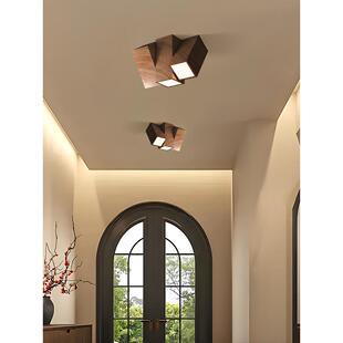 ?明装无胡主灯明客厅走照中古风桃色廊BLU过道斗胆筒灯房间卧室吸