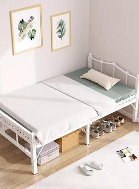 折叠单人午办公室PKN午休床睡出租房便床携家用简易双人铁床艺床