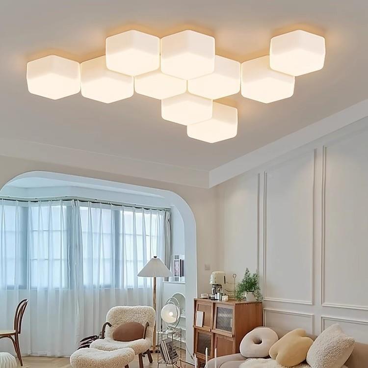 客厅吸顶l灯灯意几何组合大气餐厅卧室eYSFd灯简约现代全创屋具套